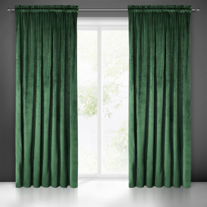 Rideau velours sur le ruban fronceur couleur verte fonce 140x270 cm Rideau velours sur le ruban fronceur couleur verte fonce 140x270 cm