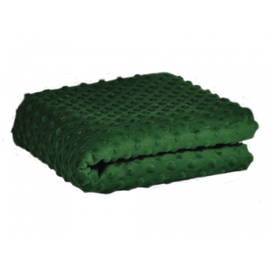 Tissu minky dot, 380 g/m², largeur 160 cm, vert fonce