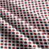 Tissu coton au métre couleur blanche pois grenat et rouge 22 mm