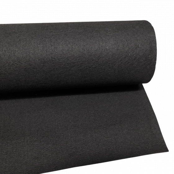 Feutrine technique 4 mm, 600 g/m², largeur 160 cm, noir