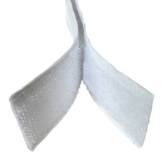 Bande adhésive auto-agrippante crochet et boucle Blanche 2x10 cm, largeur 25 mm