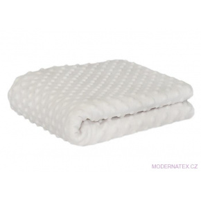 Tissu minky dot, 380 g/m², largeur 160 cm, blanche Tissu minky dot, 380 g/m², largeur 160 cm, blanche