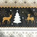 Tissus en coton de Noël au mètre, 160 cm motif Scandinave Beige