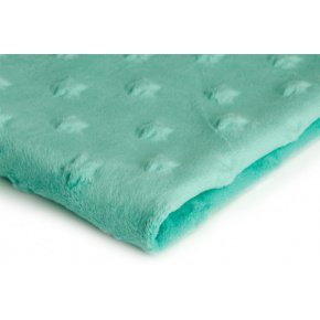 Tissu minky étoile, 320 g/m², largeur 160 cm, menthol Tissu minky étoile, 320 g/m², largeur 160 cm, menthol