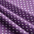 Tissu coton au métre couleur violet pois blanche 10 mm