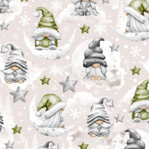 Tissus en coton de Noël au mètre, 160 cm motif Noël 1