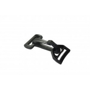 Mousquetons noirs plastique 20 mm