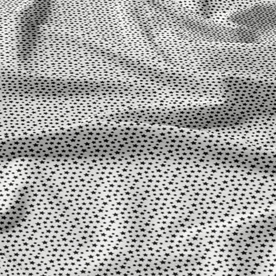 Tissu coton au mètre, 125 g/m², largeur 160 cm, imprimé Galaxie noir et blanche