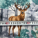 Tissus en coton de Noël au mètre, 160 cm motif Nature Vert