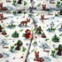 Tissus en coton de Noël au mètre, 160 cm motif Noël Blanche