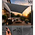 Voile d’ombrage rectangulaire 3x4 m, Oxford 165 g/m², protection contre le soleil avec protection UV, gris