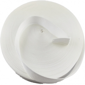 Ruban polypropylène renforcé pour sacs 25 mm couleur blanche (50 m)