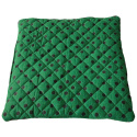 Coussin d'assise 40x40x2cm Pois Noir sur Vert 