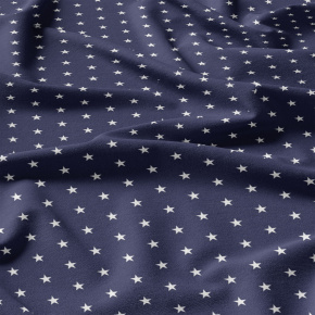 Tissu coton au mètre, 125 g/m², largeur 160 cm, imprimé Etoiles bleu marine Tissu coton au mètre, 125 g/m², largeur 160 cm, imprimé Etoiles bleu marine