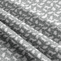 Tissu coton au métre imprimé Chats blanche couleur gris