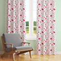 Tissu coton au métre couleur blanche valentin rose 467