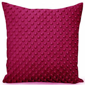  Housse de coussin micropeluche 40X40 cm, Fuchsie
