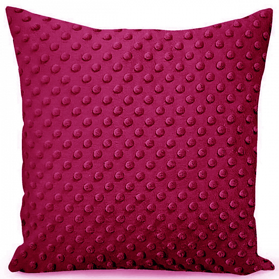  Housse de coussin micropeluche 40X40 cm, Fuchsie