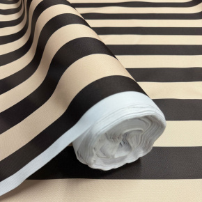 Tissu d'extérieur, déperlant pour transats et hamacs de jardin Beige-Chocolat 5 cm