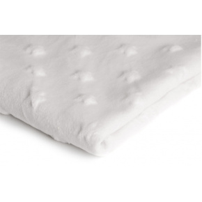 Tissu minky étoile, 320 g/m², largeur 160 cm, blanche Tissu minky étoile, 320 g/m², largeur 160 cm, blanche