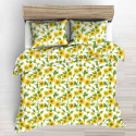 Tissu en coton au mètre, 125 g/m², largeur 160 cm, imprimé à fleurs tournesol