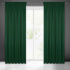 Rideau occultant galon fronceur couleur verte fonce 135X270 cm