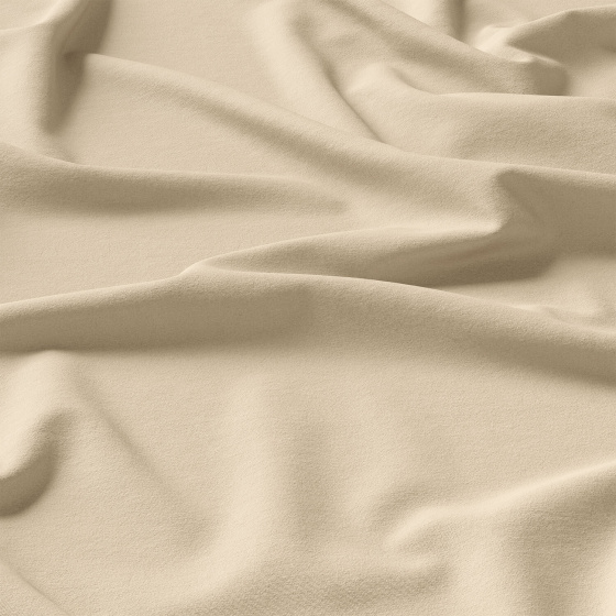 Tissu en coton uni au mètre, 125 g/m², largeur 160 cm, biege