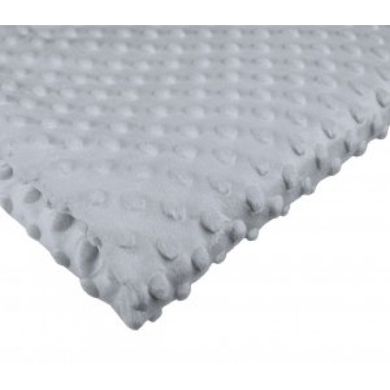 Tissu minky dot, 300 gr/m2, largeur 160 cm, gris